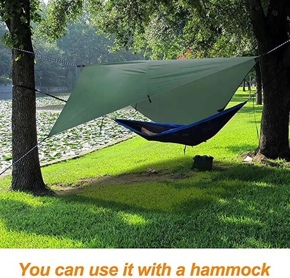 Waterproof Beach Sun Shelter Tarp Tent Shade Ultralight UV Garden Awning Canopy Sunshade Outdoor Camping Hammock Rain Fly(Color:E)
