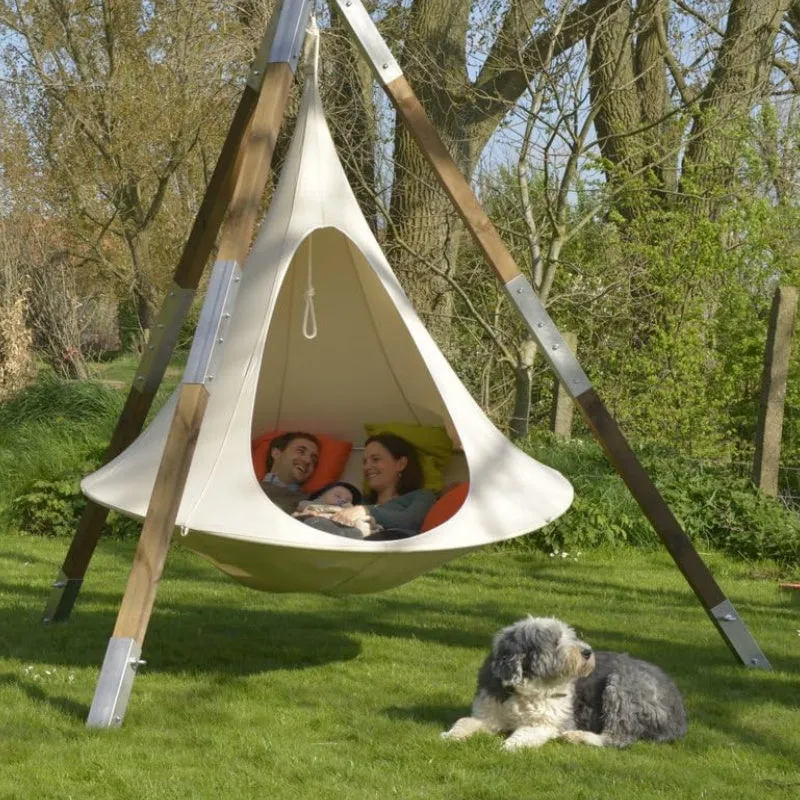 Waterproof Double Swing Portable Hanging Chair Hammock, Aerial Tent Swing Outdoor Chair