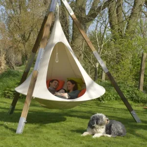Waterproof Double Swing Portable Hanging Chair Hammock, Aerial Tent Swing Outdoor Chair