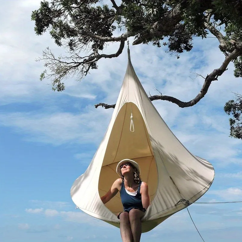 Waterproof Double Swing Portable Hanging Chair Hammock, Aerial Tent Swing Outdoor Chair