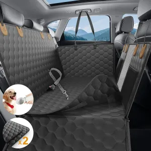 Waterproof Foldable Dog Car Seat Hammock with Trunk Mat and Safety Back Seat Protector