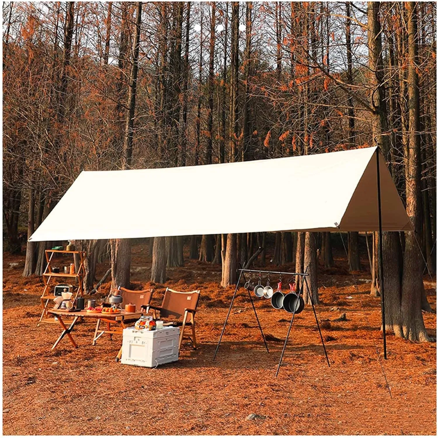 Waterproof Hammock Rain Fly, Sun Shade & UV Protection UPF 50 , Portable Large Camping Tent, Rain Tarp for Backpacking Hiking, White (Size : 300x400x240cm/9.8x13x7.9ft)