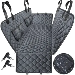 Waterproof Heavy-Duty Quilted Dog Seat Cover Hammock for Cars, Trucks, SUVs