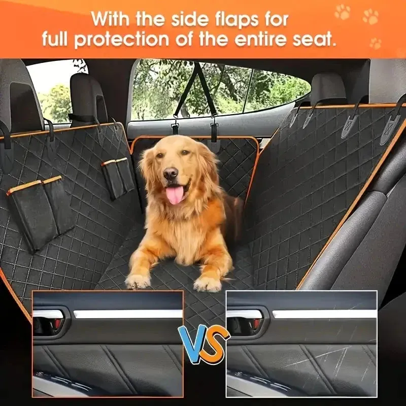 Waterproof Heavy-Duty Quilted Dog Seat Cover Hammock for Cars, Trucks, SUVs