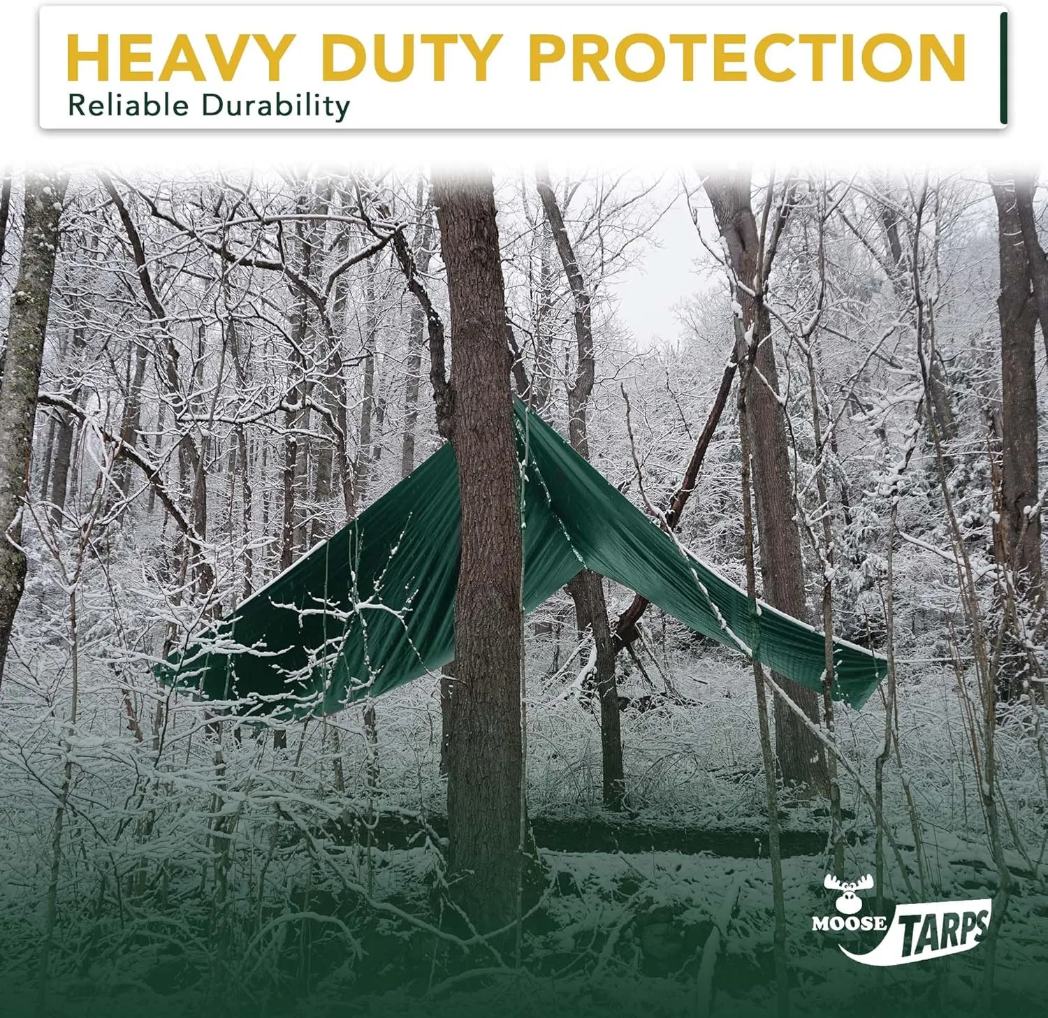 Waterproof Heavy Duty Tarp - for Wood Furniture, Car, Boat, Pool, & More - Tear Resistant - 15x15 Foot Indoor/Outdoor Reversible Green/Brown