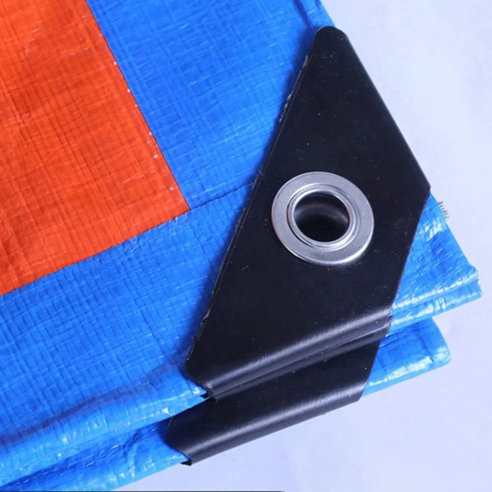 Waterproof Lightweight Tarpaulin Cover Ground Sheet Cover Heavy Duty Tarp Camping Sheet with Eyelets, for Canopy Tent Garden Pool Truck,Blue,3x3m (Blue 3x3m)