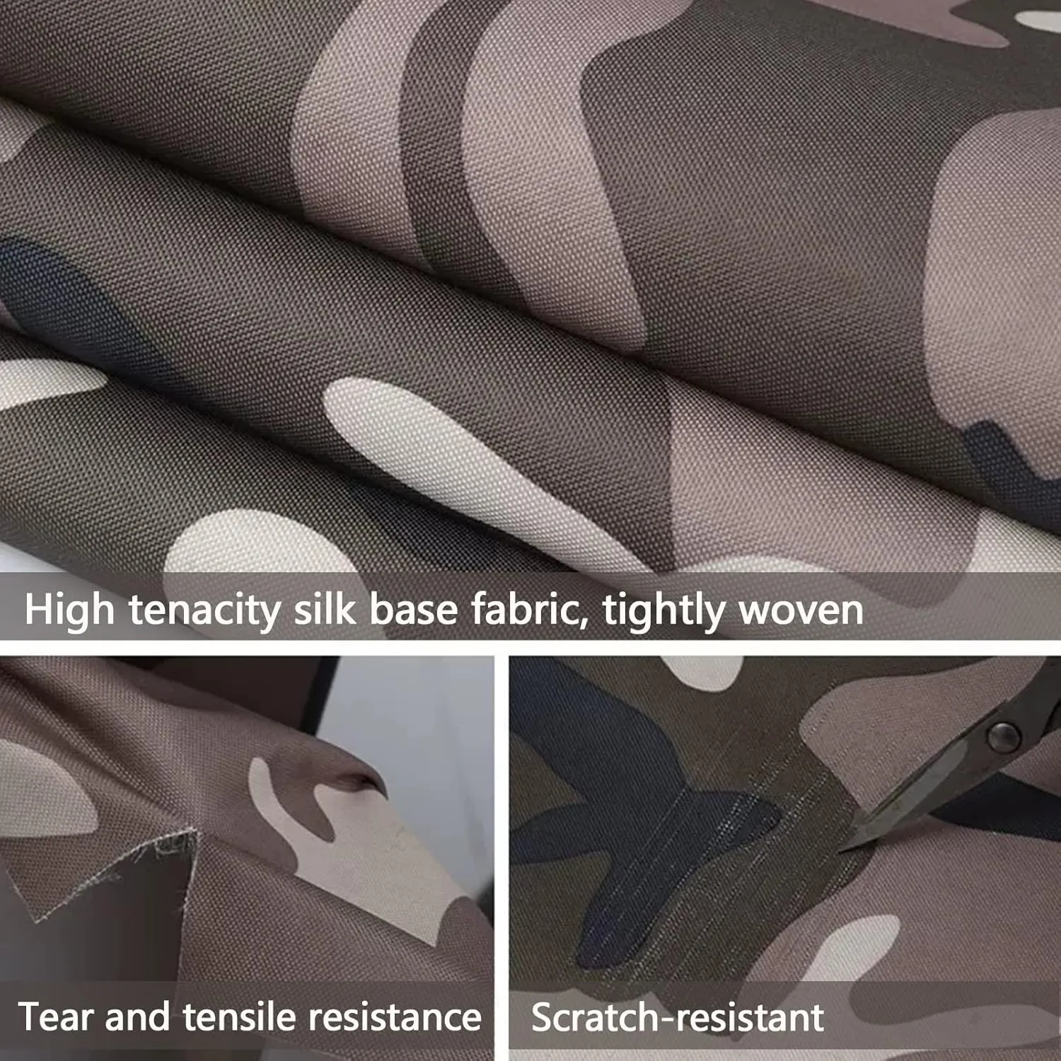 Waterproof Tarpaulin Camouflage Tarp Sheet Heavy Duty Groundsheet,0.4mm Thick Caravan Camo Cover Protective Rainproof Canopy Tent with Grommets (Size:2x4m)