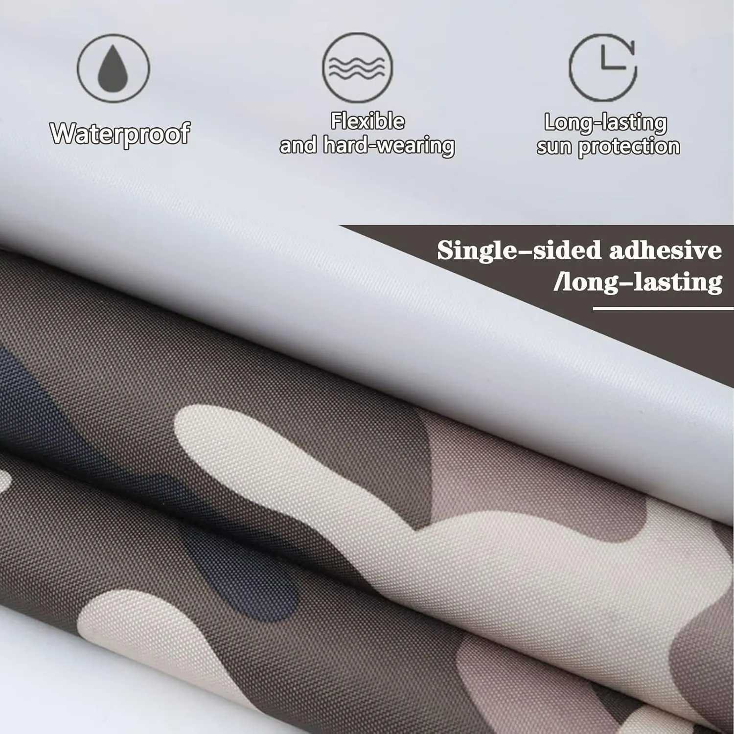 Waterproof Tarpaulin Camouflage Tarp Sheet Heavy Duty Groundsheet,0.4mm Thick Caravan Camo Cover Protective Rainproof Canopy Tent with Grommets (Size:2x4m)