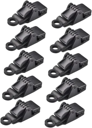 Waterproof Tent Ground Cloth Clips 10 Pack Outdoor Tent Clamp Mesh Tarp Fastener for Camping