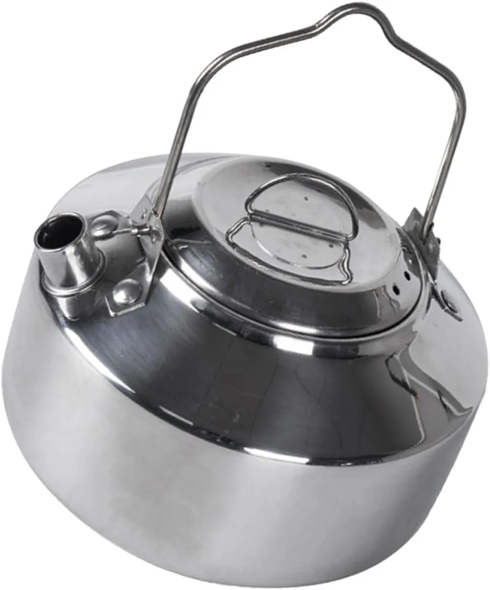 Whistling Portable Kettle Camping Stove for Outdoor Use Compact Cookware Stainless Steel Tea Kettle Easy to Carry