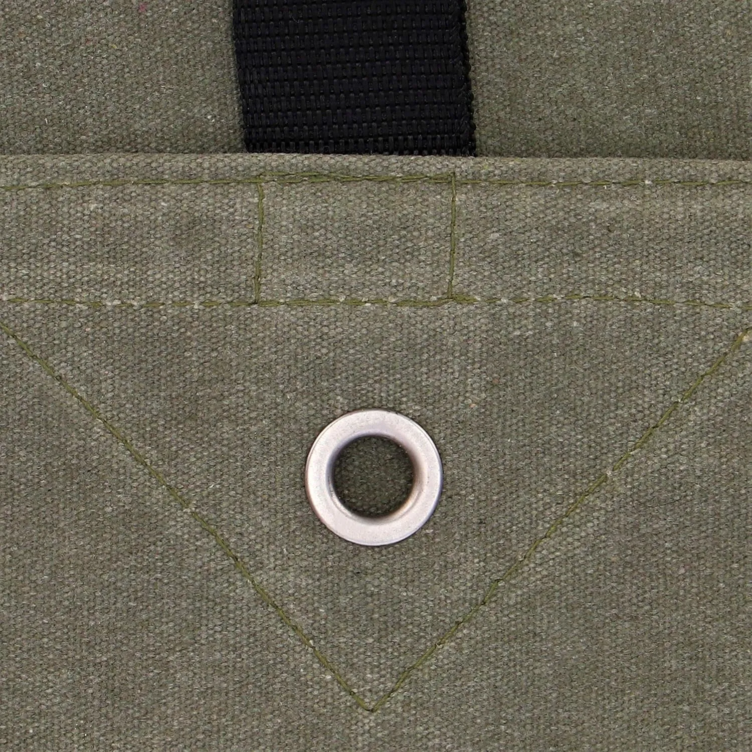 WHITEDUCK Canvas Tarp 18 oz. Heavy Duty Waterproof UV Resistant, Rustproof Grommets, Industrial & Commercial Use Cloth Tarp (Cut Size: 8'x10', Finished Size: 76x96, Olive Drab)