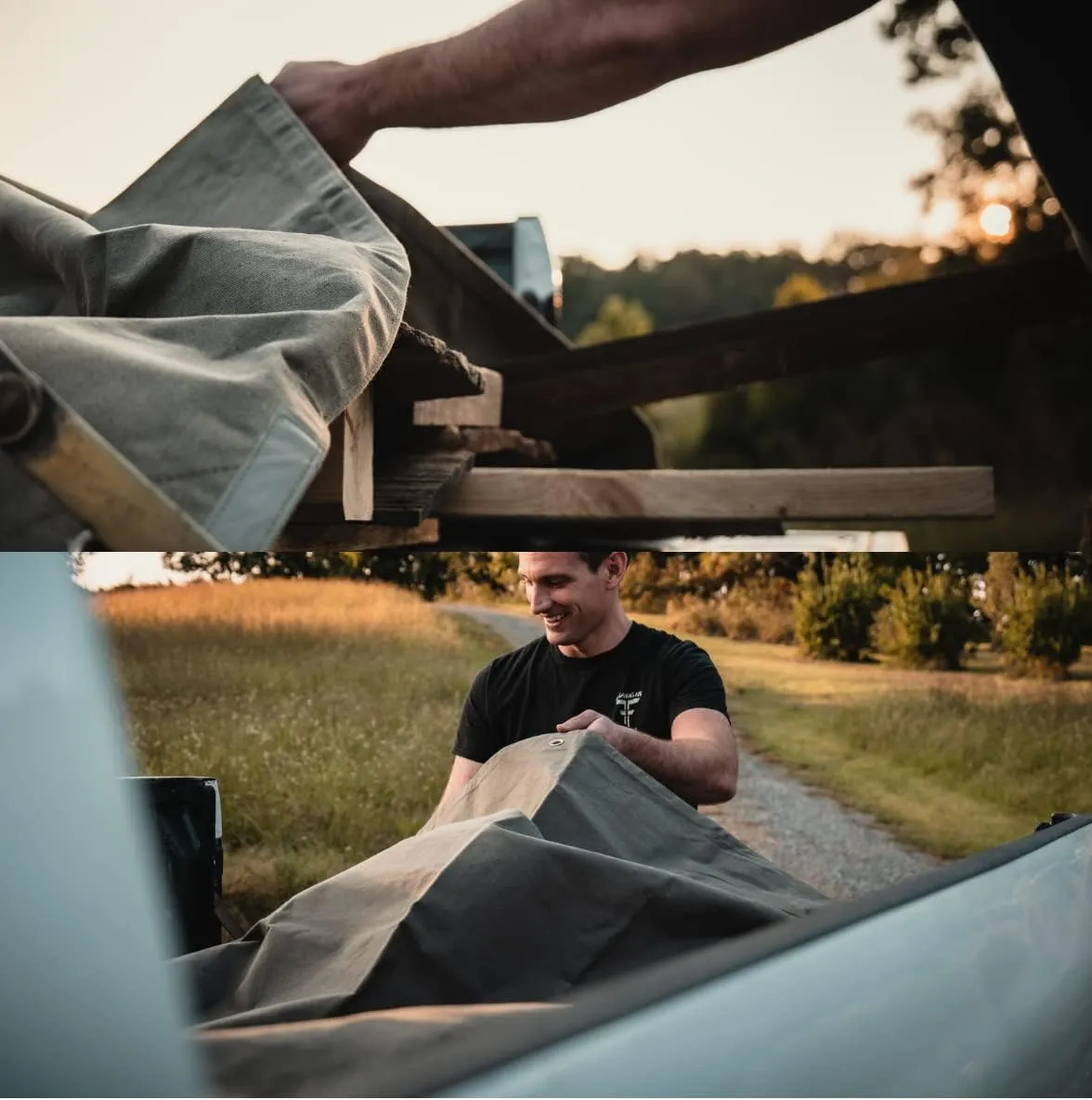 WHITEDUCK Canvas Tarp 18 oz. Heavy Duty Waterproof UV Resistant, Rustproof Grommets, Industrial & Commercial Use Cloth Tarp (Cut Size: 8'x10', Finished Size: 76x96, Olive Drab)