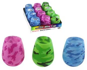 Wilcor 12oz Silicone Wine Cup - Camo