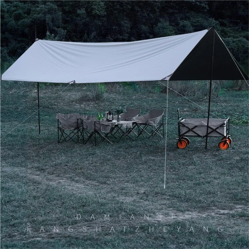 Window Canopy Outdoor Canopy Camping Outdoor Camping Equipment Tent Canopy Tent Outdoor Supplies Rainproof Picnic Shelter Awning Canopy(Silver,B)