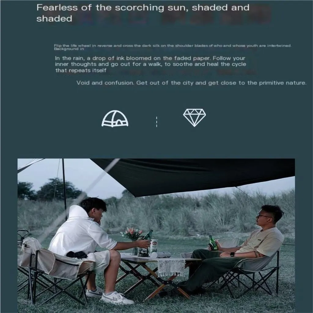Window Canopy Outdoor Canopy Camping Outdoor Camping Equipment Tent Canopy Tent Outdoor Supplies Rainproof Picnic Shelter Awning Canopy(Silver,B)