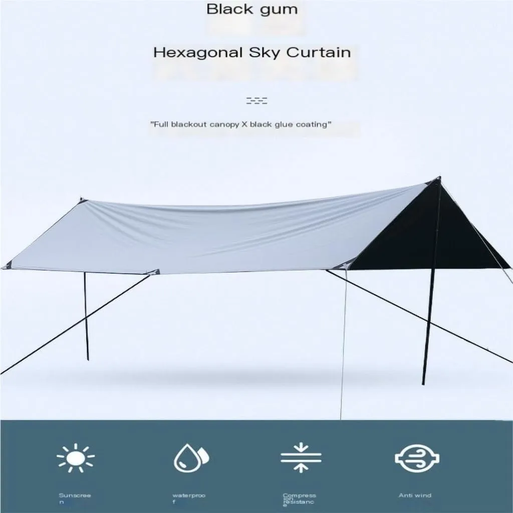 Window Canopy Outdoor Canopy Camping Outdoor Camping Equipment Tent Canopy Tent Outdoor Supplies Rainproof Picnic Shelter Awning Canopy(Silver,B)