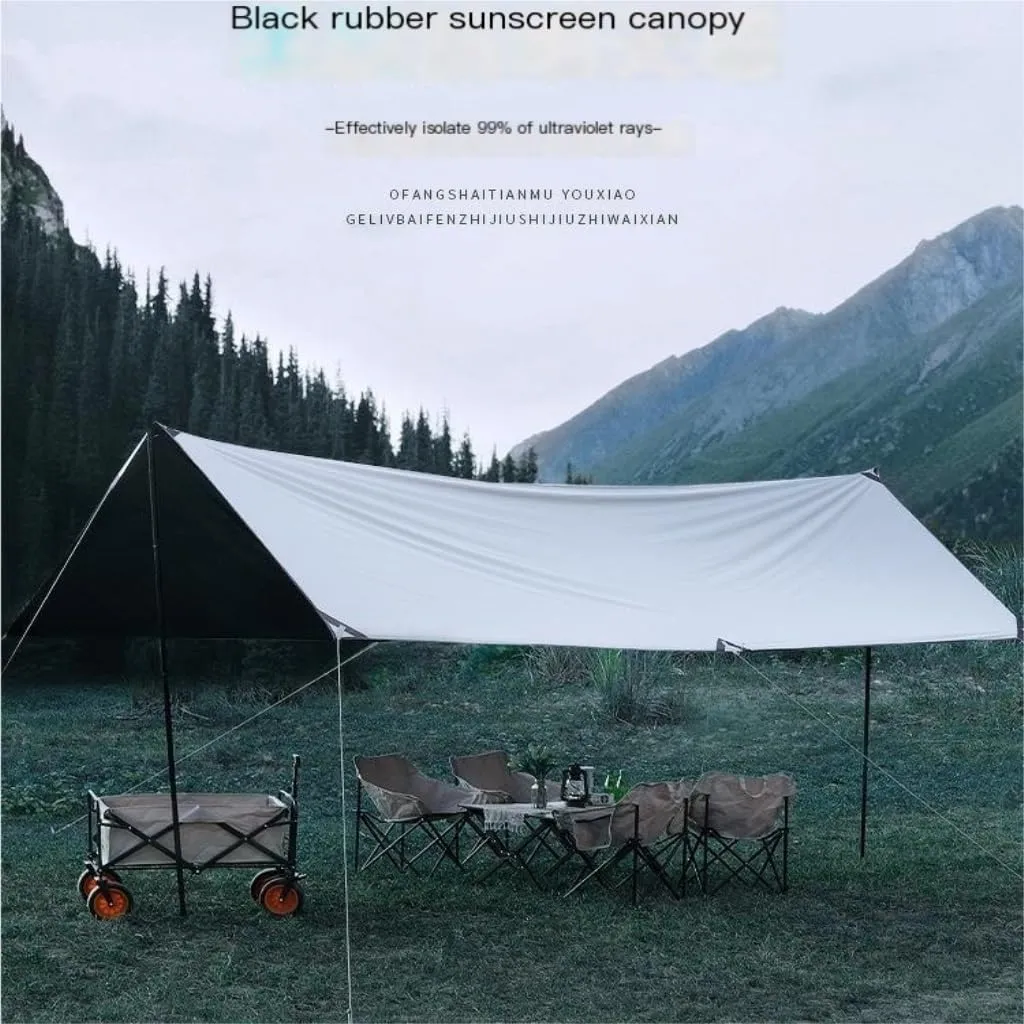 Window Canopy Outdoor Canopy Camping Outdoor Camping Equipment Tent Canopy Tent Outdoor Supplies Rainproof Picnic Shelter Awning Canopy(Silver,B)