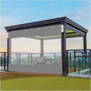 Window Insulation Film Outdoor Tarp Curtains Waterproof Pavilion Curtains Balcony Rain Curtains, for Outdoors, car Washes, Pavilions ( Color : Clear , Size : 1x0.8m )
