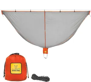 Wise Owl Outfitters Hammock Bug Net - The SnugNet Mosquito Net for Hammocks - Premium Quality, Waterproof, Mesh Hammock Netting w/Double-Sided Zipper - Essential Camping Gear