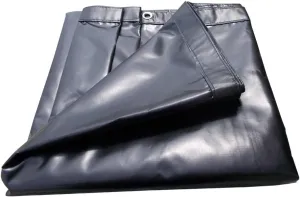 XTARPS - 8 x 12 - Heavy Duty Waterproof Vinyl Trailer Tarp with 10 pc Rubber Bungee