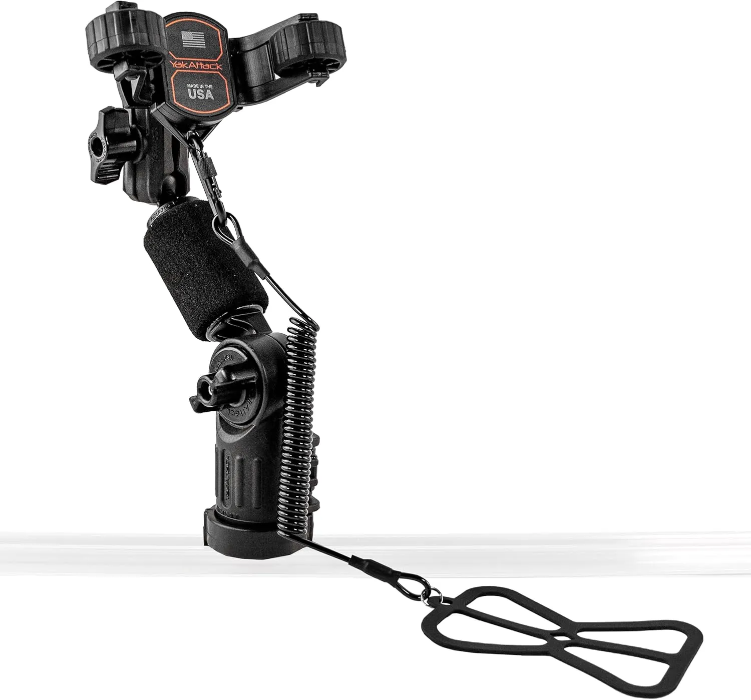 YakAttack RotoGrip Phone Holder Pro with LockNLoad Mount | Kayak Phone Mount for Fishing & Boating | One-Hand Operation | Fits iPhone 15 Pro Max, Galaxy S24 Ultra, Pixel 8 Pro | Made in USA