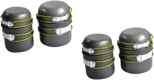 YARNOW Four Cooking Utensils Kit Camp Stove Outdoor Dinnerware Portable Cutlery Cookware Camping Organizer