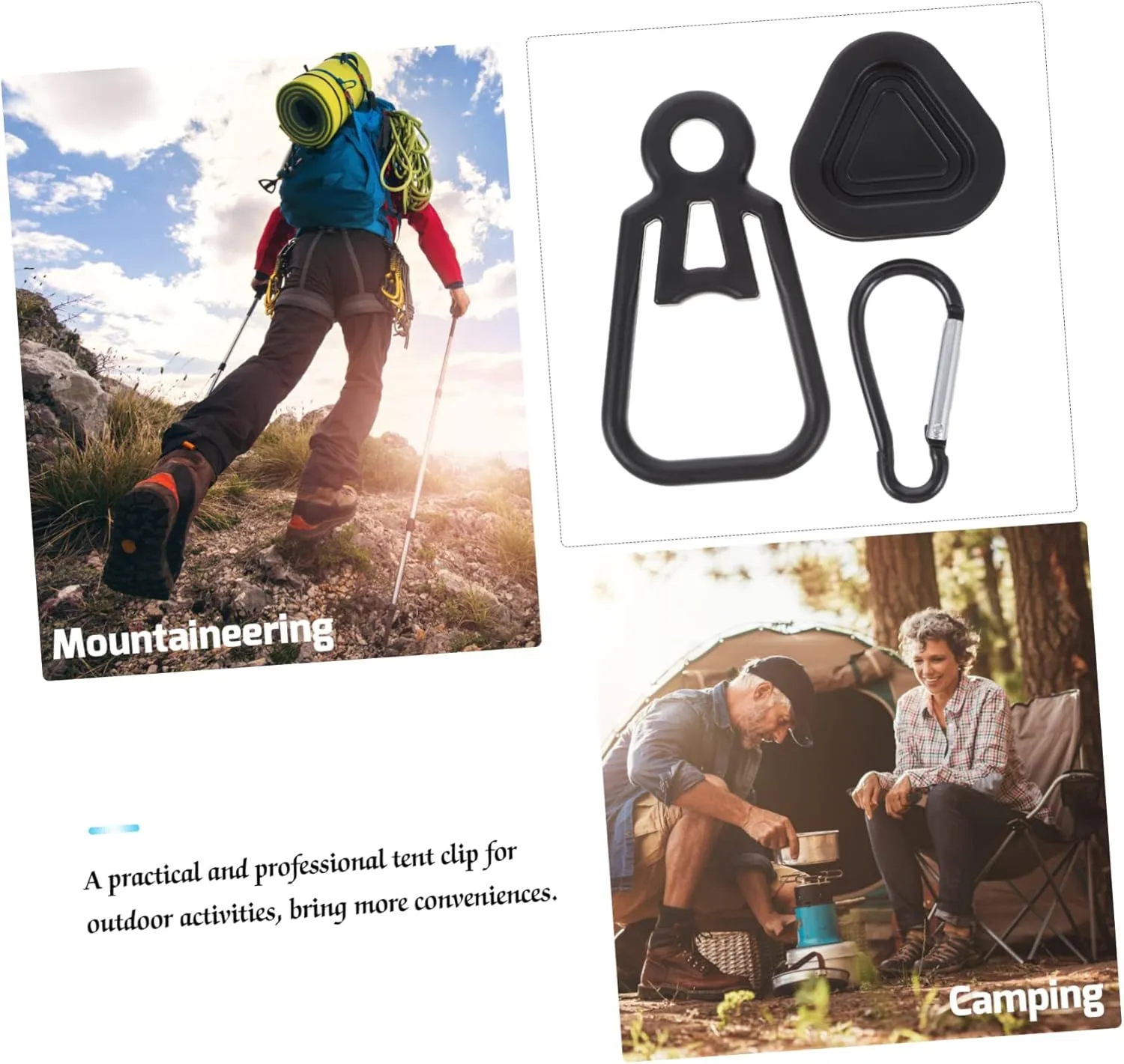 YARNOW Tent Clip Tarp Clips Clamps Camping Tarp Awning Cord for Tent Poles Ropes Canopy Clamps Tarp Accessories