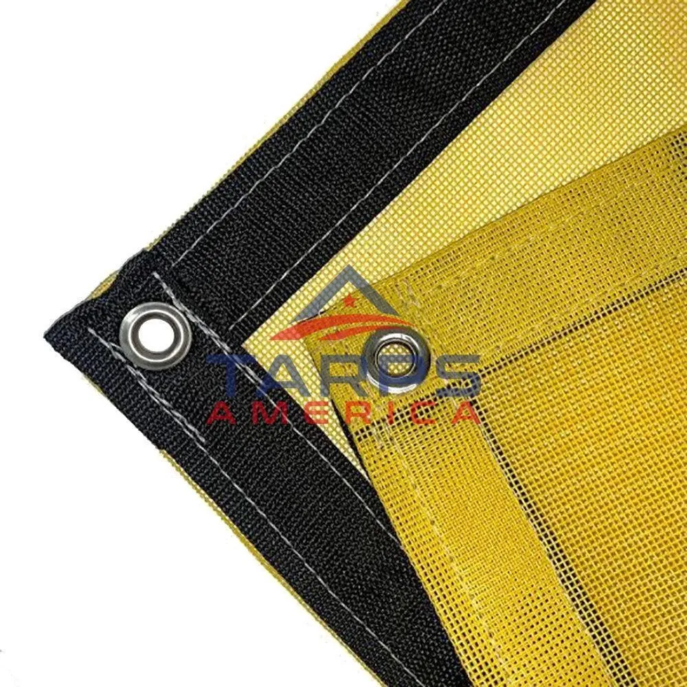 Yellow 8 oz. Medium Duty Vinyl Coated Mesh Tarp by ShadeMax®