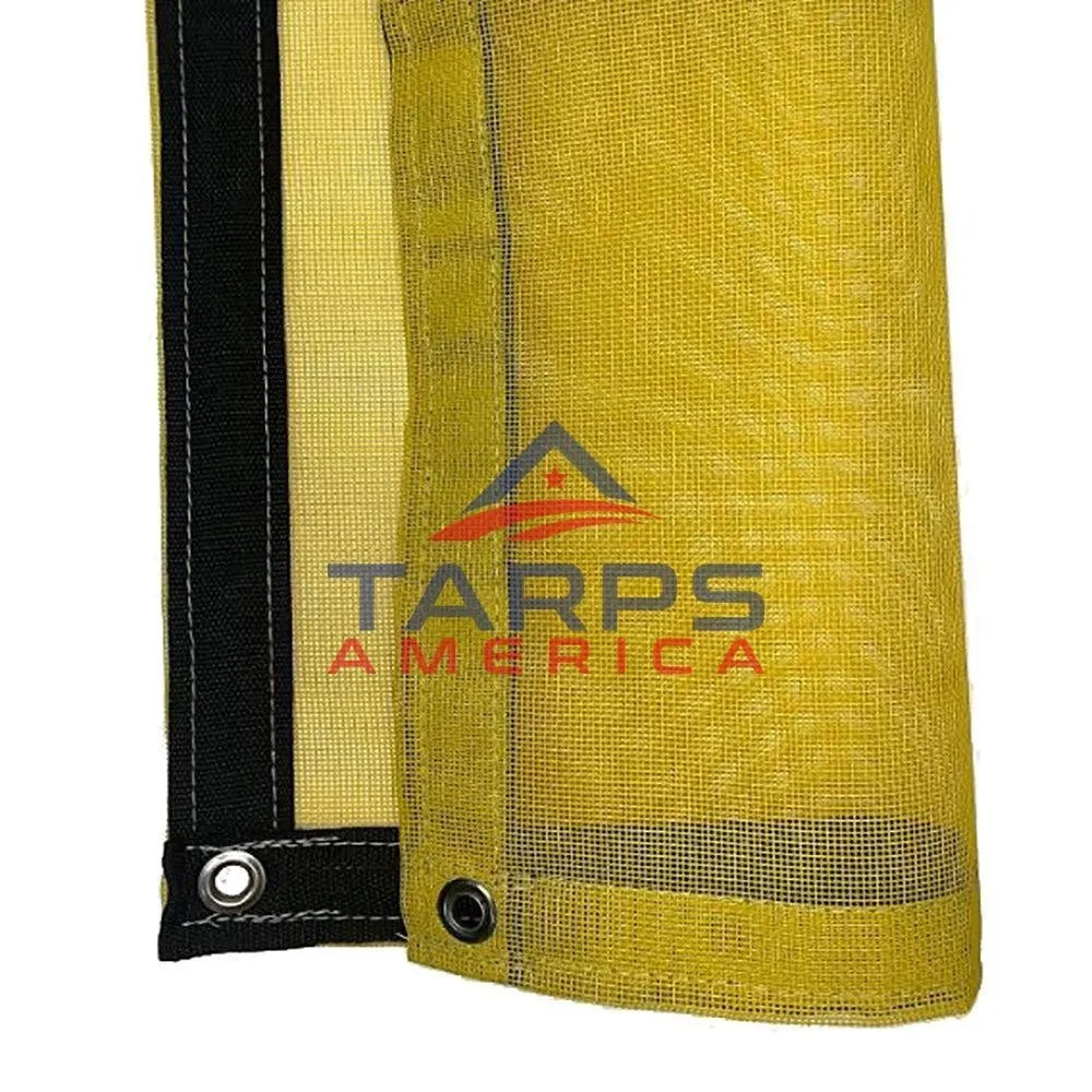 Yellow 8 oz. Medium Duty Vinyl Coated Mesh Tarp by ShadeMax®