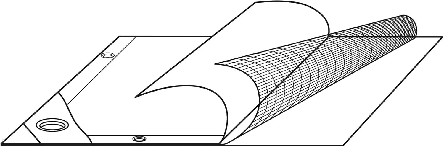 Yescom 20x30ft Heavy Duty Reinforced Poly Tarp Waterproof Tarpaulin 10-mil Ground Sheet Camping Tent Cover with Eyelets Reversible Silver Black Tarps