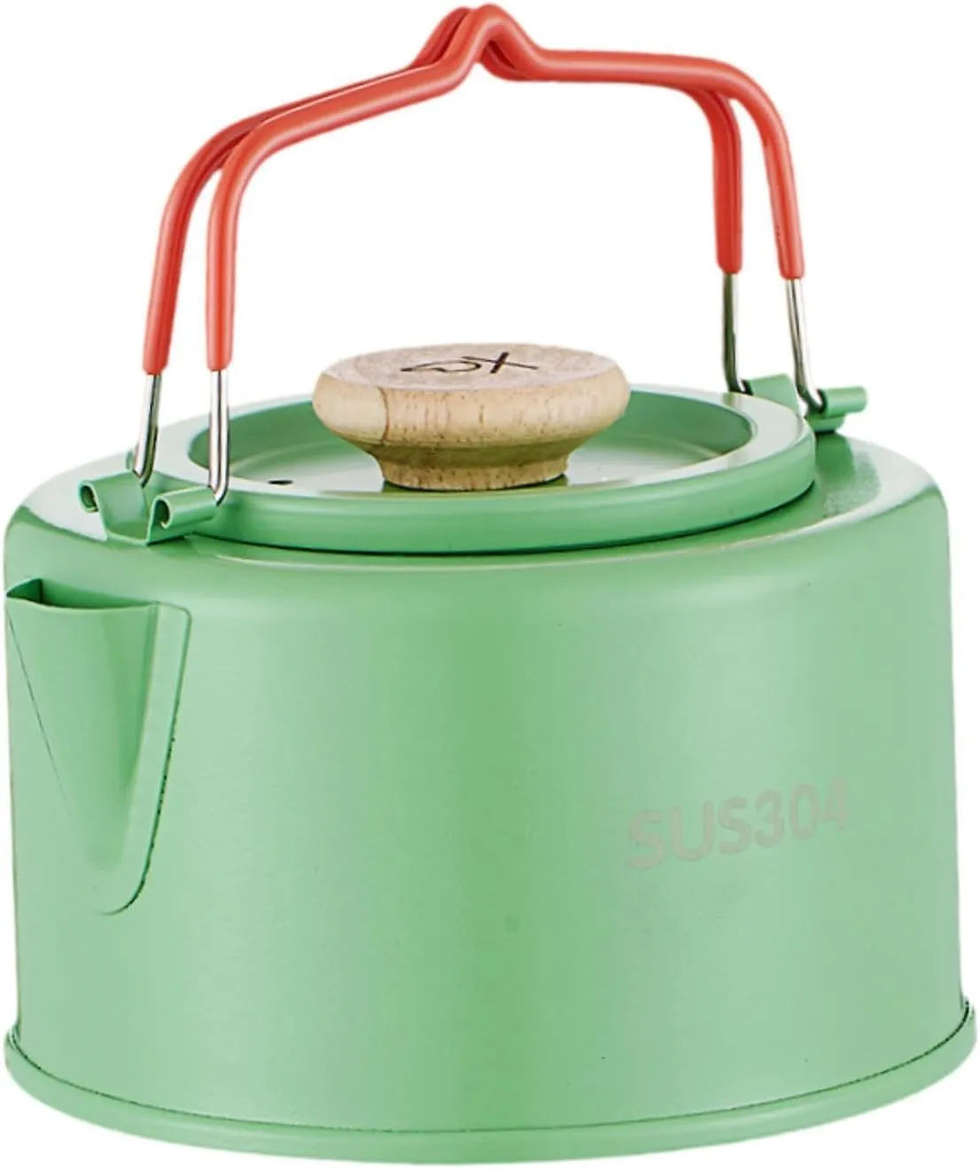 YIJU Camping Kettle Tea Pot Coffee Pot 1.1 L Cookware Lightweight Tea Kettle Teapot for Travel Climbing Outdoor Backpacking Hiking, Green