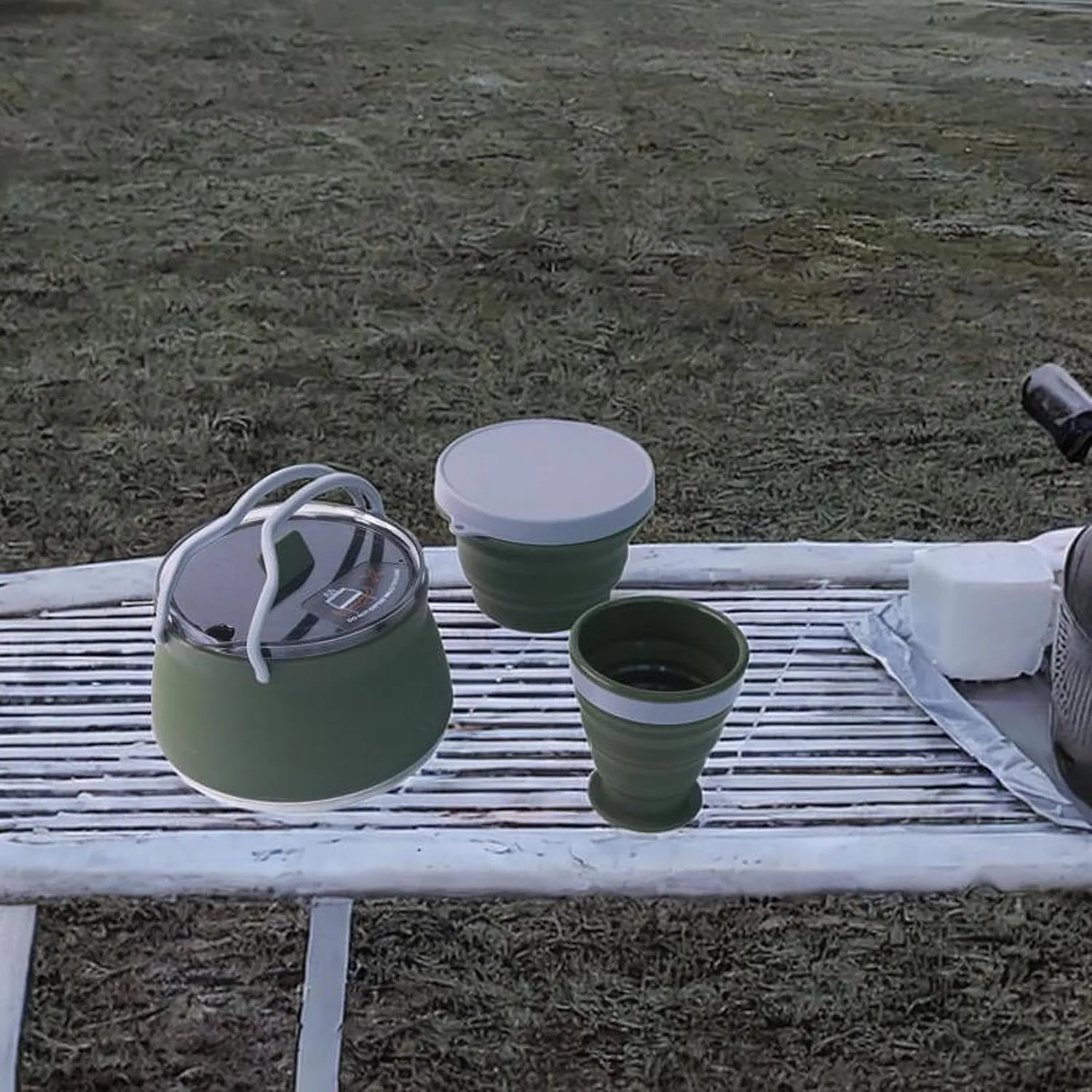 Yiju Compact Kettle for Camping with Teapot and Cup for Outdoor Use