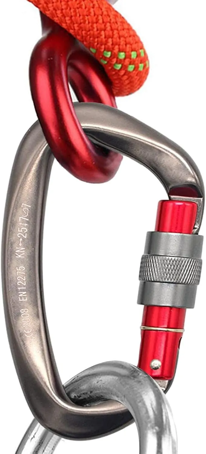 YIJU D Shaped Carabiner Clip for Key Chain and Attachments