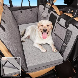 YJGF Washable Dog Bed for Back Seat - Waterproof Seat Cover Extender - Orthopedic Hammock for Large Dogs