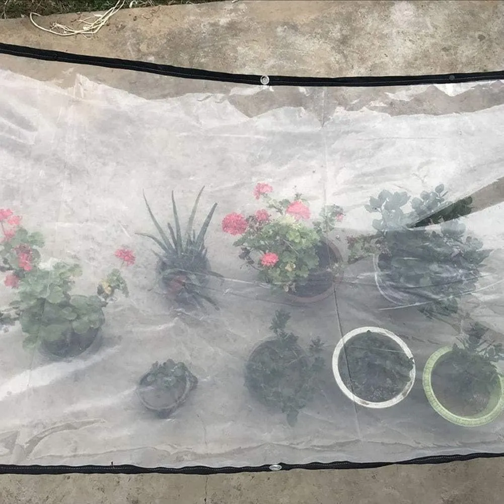 ZHANGQINGXIU Transparent Tarpaulins Waterproof Tarpaulin Rugged Universal 120gsm Car Boat Roof Rain Cover Camping Tent PVC Soft Film, 24 Sizes (Color : Clear, Size : 1x2m)